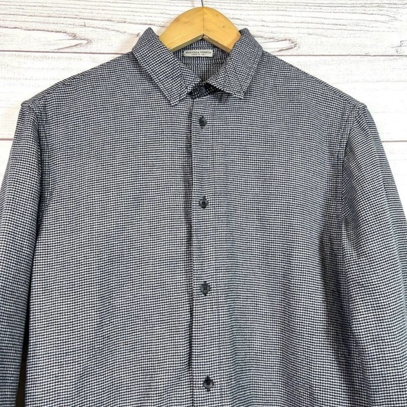 Bottega Veneta Black and Grey Casual Button Down Shirt size 46 (M) - Picture 1 of 10